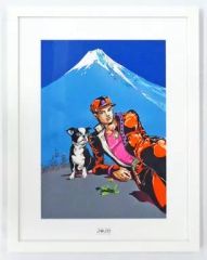 星*ー様 ジョジョの奇妙な冒険　複製原画　ジョジョ展　承太郎　イギー JOJO展2012 ジョジョの奇妙な冒険 複製原画「承太郎＆イギー」 - メルカリ