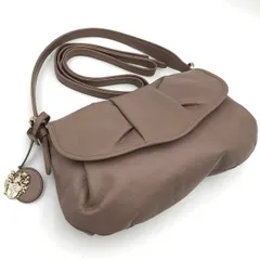 DAKS ダックス ショルダーバッグ 2WAY 本革 レザー グレージュ 中古