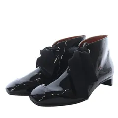 3.1 フィリップリム 3.1 phillip lim DESERT BOOTIE パテントシューズ ブーティ ショート ハイヒール スクエアトゥ 36 ブラック /YO16のサムネイル