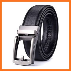 [Brand New] [LeTradeJP] Men's Casual Belt, Auto-Lock, Durable, Wear-Resistant, Infinitely Adjustable, Holeless, Fashionable, Easy to Use, Suitable for Business Trips, Interviews, etc. (Black) 1