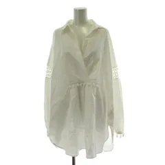 マックスマーラ ウィークエンドライン MAX MARA WEEKEND LINE スキッパーブラウス シャツ 42 白 ホワイト ポンポン 刺繍袖 トップス /PP ■GY64のサムネイル