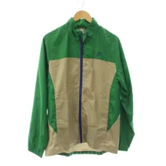 ナイキ NIKE ジャケット 上着 M グリーン カーキ 長袖 ジップアップ ツートンカラー /JP