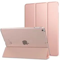 【人気商品】MoKo iPad 9.7 ケース 2018/2017 iPad 9.7型 第6/5世代用 保護カバー スタンドケース オートスリープ対応 高級PUレザーPC製 裏地マイクロファイバー 軽量 薄型 傷つき/汚れ防止 マット半透明 RoseGold