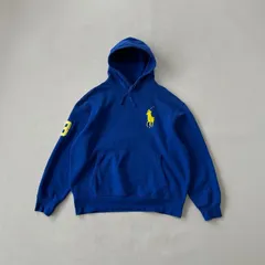 【極稀少・1XB】ラルフローレン ビッグポニー パーカー ブルー 短丈 ワイド