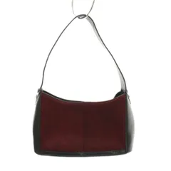 アルマーニエクスチェンジ A/X ARMANI EXCHANGE ハラコ レザー ハンドバッグ 黒 ブラック ボルドー /YMのサムネイル