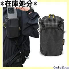 スマホポーチ リュック 取り付け 登山 アウトドア ベルトポーチ リュックにつける 登山用 ザックに付けて 6.5インチまで対応 便利 2台収納 ズレ防止 軽量 防水ファスナー メンズ 登山 旅行 作業 自転車用 通勤用 ブラック 2116のサムネイル