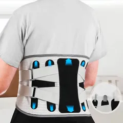 腰サポーター 腰負担軽減 背筋補正 蒸れない 軽い 腰用コルセット 腰ベルト ダブルサポート力 通気性固定力 二重加圧式 男女兼用 (Mサイズ:お腰周り70-85CM) R4 97