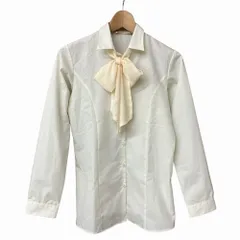 スーツセレクト SUIT SELECT × Samantha Thavasa サマンサタバサ Beauty Project 2WAY フリル ボウタイ ブラウス 形状安定シャツ 長袖 黄 イエロー M のサムネイル