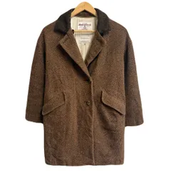 Sevendays＝Sunday Harris Tweed ハリスツイード ウールチェスターコート 茶色 ブラウン×多色 Lサイズ No.P326のサムネイル