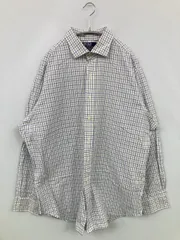 Polo by Ralph Lauren ポロバイラルフローレン シャツ/ブラウス 17 1/2 34/35 ホワイト チェック柄 ミドル丈 長袖 レギュラーカラー