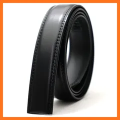 【新品】 [BEEL] ベール 【ベルト 交換用 帯のみ】 ベルト メンズ 牛革 オートロック レザー 紳士 穴無し 大きいサイズ ビジネス スーツ カジュアル プレーン ブラック 1