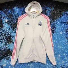 ADIDAS メンズ レアルマドリード 3-ストライプ フルジップアップ フーディー M(US