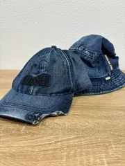 DIESEL キャップ ハット 2点セット デニム 帽子 ロゴ ダメージ加工 ディーゼルのサムネイル
