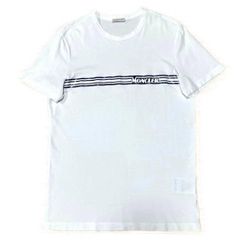 国内正規品〕モンクレール ホワイト ブルーライン ロゴ サイズM T 