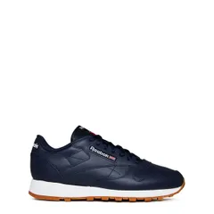 リーボック メンズ シューズ スニーカー レザー Reebok Classic Leather Mens Trainers NavyWhite ホワイト
