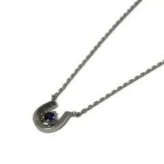 STAR JEWELRY(スタージュエリー) ネックレス美品  - K10WG×ブルー ホースシュー(馬蹄)