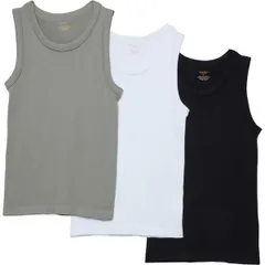 ダンスキン レディース トップス タンクトップ リブ Danskin Seamless Ribbed Layering Tank Tops 3Pack RiverstormWhiteBlack ホワイのサムネイル