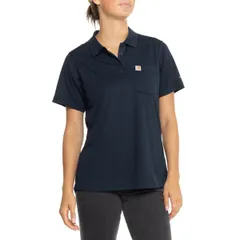 カーハート レディース トップス シャツ リラックスフィット Carhartt 105810 Force Relaxed Fit Lightweight Pocket Polo Shirt Shortのサムネイル