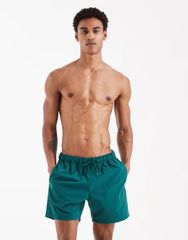 ASOS Men's Swimwear Half Pants/Shorts ASOS DESIGN swim shorts in mid length in dark green