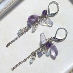 782 高品質宝石質スターファセットクリスタルのピアスorチャーム