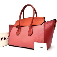 美品 BALLY バリー SOMMET ソメット ハンド トートバッグ レザー A4可 バイカラー レザー 大容量 ピンク 赤のサムネイル