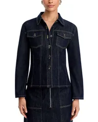 グラシア レディース アウター ジャケット・ブルゾン スリムフィット デニム Gracia Slim Fit Denim Jacket Denim デニムのサムネイル