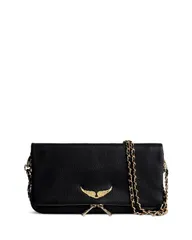 ザディグ エ ヴォルテール レディース バッグ レザー Zadig Voltaire Rock Leather Shoulder Bag Noir Gold ゴールドのサムネイル