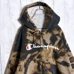 【まとめ購入大歓迎】チャンピオン Champion 古着 タイダイ ブリーチ スウェット パーカー #a46