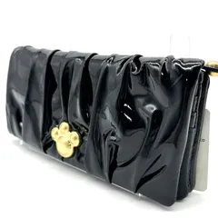 ツモリチサト tsumori chisato 長財布 二つ折り エナメル パテントレザー ブラック 肉球モチーフ がま口 レディース ウォレット 本革 個性的 デザイン財布 大容量 カード収納 人気 ブランド財布 ギフト プレゼント