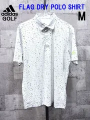 極美品 アディダス ゴルフ フラッグ柄 ポロシャツ M adidas GOLF FLAG DRY POLO SHIRT