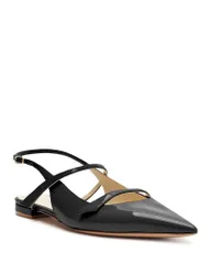 アレクサンドラバードマン レディース シューズ パンプス Alexandre Birman Womens Tita Pointed Toe Slingback Flats Black ブラックのサムネイル