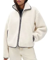 ラグアンドボーン レディース アウター ジャケット・ブルゾン rag bone Mai Sherpa Zip Up Jacket Ivory アイボリー