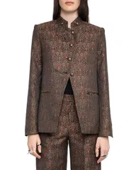 ザディグ エ ヴォルテール レディース アウター ジャケット・ブルゾン ブレザー Zadig Voltaire Verysa Jacquard Blazer Black ブラックのサムネイル