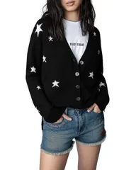 ザディグ エ ヴォルテール レディース アウター ニット・セーター プリント Zadig Voltaire Mirka Star Print Sweater Noirのサムネイル