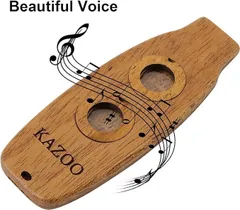 ＾木製初心者 ダブルホール カズー Kazoo 鼻歌 独奏できる 笛楽器ダブルホール ダブルメンブレン カズー 伴奏楽器 ウクレレ ギター 木製 カズー 楽器のサムネイル