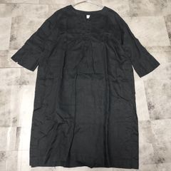 美品 ヨーガンレール 綿 刺繍 ワンピース 黒 M 7部丈 フレア - メルカリ