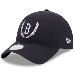 ニューエラ レディース アクセサリー 帽子 Womens New Era Navy Boston Red Sox Leaves 9TWENTY Adjustable Hat Navy ネイビー