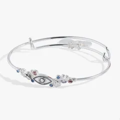 アレックスアンドアニ レディース アクセサリー ブレスレット・バングル・アンクレット Alex and Ani Evil Eye In Line Bangle Bracelet Silver シルバー