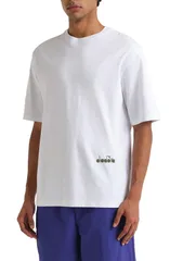 ディアドラ レディース トップス Tシャツ コットン 刺繍 グラフィック Diadora Legacy II Embroidered Cotton Graphic TShirt Optical Whiのサムネイル