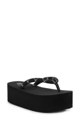 BC フットウェア レディース シューズ サンダル プラットフォーム BC Footwear A Pretty Penny Platform Sandal Black White Rope ホワイト