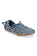 アクネ ストゥディオズ レディース シューズ スニーカー デニム レザー Acne Studios Bilaria Denim Effect Leather Low Top Sneaker Light Blue ブルー