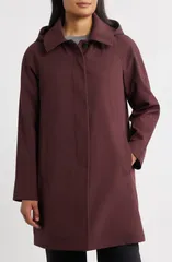 ロンドンフォグ レディース アウター ジャケット・ブルゾン コート London Fog Heritage Bonded Trench Raincoat with Removable Hood Black Cherry ブラック