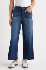 1822 デニム レディース ボトムス デニムパンツ ワイドレッグ ハイウエスト ジーンズ 1822 Denim Release Hem High Waist Wide Leg Jeans Ziggy