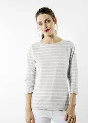 セイントジェームス レディース トップス シャツ Saint James GALATHEE II Sleeve Breton Striped Top OatmealWhite ホワイトのサムネイル