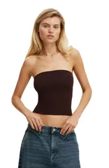 コットンオン レディース トップス シャツ Cotton Womens All Day Tube Top Dark Oak