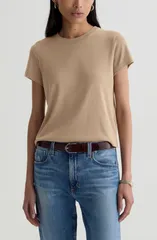 エージー レディース トップス Tシャツ AG Sadie Crop TShirt Khaki Sand カーキのサムネイル