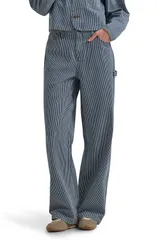 リー レディース ボトムス デニムパンツ ストレート ジーンズ Lee x Crayola Carpenter High Rise Straight Leg Jeans Railroad Stripe ストライプ
