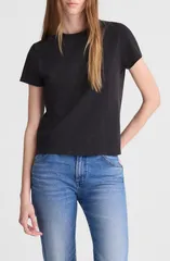 メイドウェル レディース トップス Tシャツ コットン ジャージー Madewell The Relaxed Cotton Jersey TShirt Black Charcoal ブラックのサムネイル
