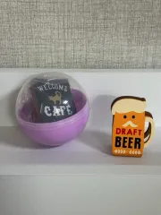 ガチャゴー猫ビール立て看板名刺ホルダー クリップ ガチャ 2種 まとめ