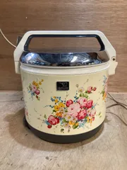 象印 ZOJIRUSHI 電子ジャー 保温ジャー 花柄 昭和レトロ